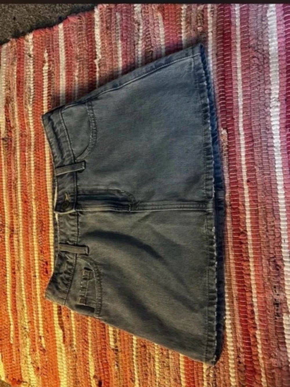 Hollister Black Denim Mini Skirt